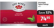 Makro Five roses tagless teabags-200's offer