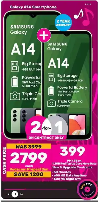 Game SAMSUNG Galaxy A14 Smartphone offer