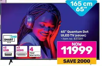 Game Hisense 65" Quantum Dot ULED TV (65U6K) offer