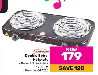 Game Sunbeam Double Spiral Hotplate offer