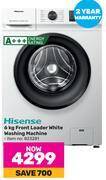 Game Hisense 6kg front loader white washing machine 823281 offer