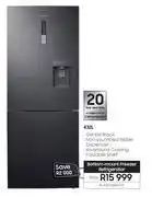 Samsung 437ltr bottom-mount freezer refrigerator rl4363sbab1/fa