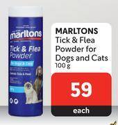 Makro Marltons tick & flea powder for dogs and cats-100g each offer