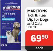 Makro Marltons tick & flea dip for dogs and cats-100ml each offer