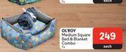 Makro Ol'roy medium square bed & blanket combo-1's each offer