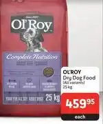 Makro Ol'roy dry dog food (all variants)-25kg each offer