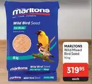 Marltons wild mixed bird seed-10kg each