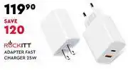 Edgars Rockitt adapter fast charger 25w offer