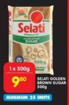 Shoprite SELATI GOLDEN BROWN SUGAR 500g offer
