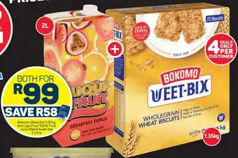 Pick n Pay Bokomo Weet-bix 1.35kg and Liqui Fruit 100% Fruit Juice Blend Assorted 2 Litre offer