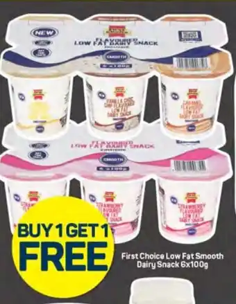 Pick n Pay First Choice Low Fat Smooth Dairy Snack 6x100g offer