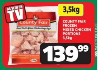 Usave COUNTY FAIR FROZEN MIXED CHICKEN PORTIONS 3,5kg offer