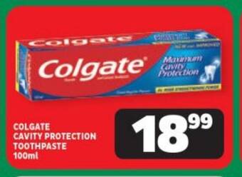 Usave COLGATE CAVITY PROTECTION TOOTHPASTE 100ml offer