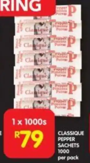CLASSIQUE PEPPER SACHETS 1000 per pack