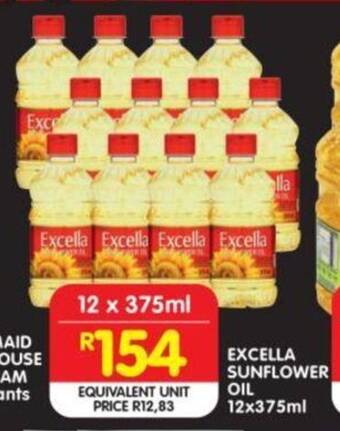 Shoprite EXCELLA SUNFLOWER OIL 12x375ml offer