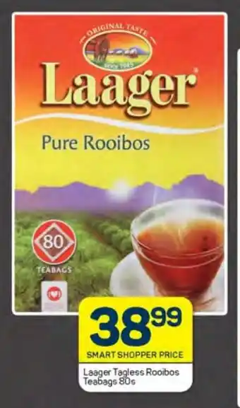 Pick n Pay Laager Tagless Rooibos Teabags 80s offer