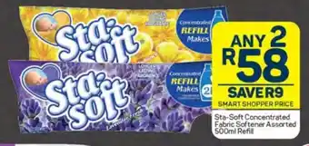 Pick n Pay Sta-Soft Concentrated Fabric Softener Assorted 500ml Refill offer