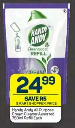 Pick n Pay Handy Andy All Purpose Cream Cleaner Assorted 750ml Refill Each offer