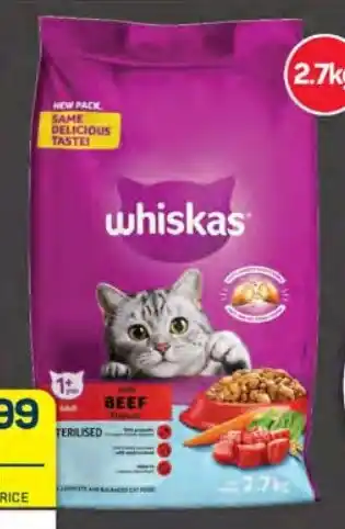 Pick n Pay Whiskas Dry Cat Food Assorted 2.7kg Each offer
