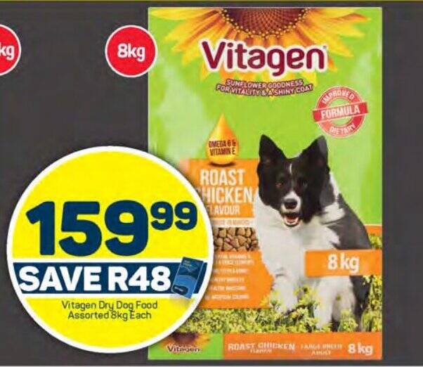 Vitagen Dry Dog Food Assorted 8kg Each offer at Pick n Pay