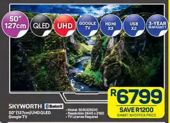 SKYWORTH 50" (127cm) UHD QLED Google TV