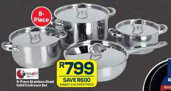 Pick n Pay 8-Piece Stainless Steel Solid Cookware Set offer