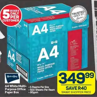 Pick n Pay A4 White Multi-Purpose Office Paper Box offer