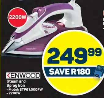 Pick n Pay KENWOOD Steam and Spray Iron offer
