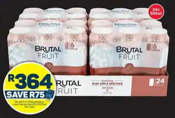 Pick n Pay Brutal Fruit Ruby Apple or Litchi Seche Cans 24 x 500ml Per Case offer