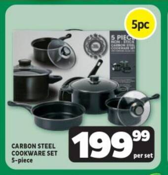 Usave CARBON STEEL COOKWARE SET 5-piece offer