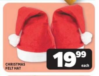 Usave CHRISTMAS FELT HAT offer