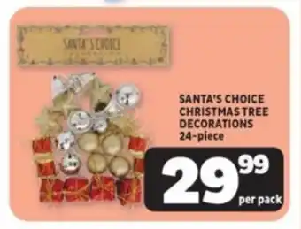 Usave SANTA'S CHOICE CHRISTMAS TREE DECORATIONS 24-piece offer