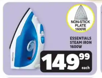 Usave ESSENTIALS STEAM IRON 1600W offer