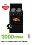Fair Price Univa 4plate compact stove u405-1/u405b offer