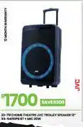 Fair Price Jvc trolley speaker 12 xs-n4110pb bt + mic 30w home theatre 23-751 offer