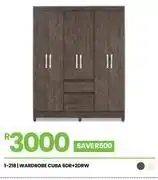 Fair Price Cuba 6dr + 2drw wardrobe 1-218 offer