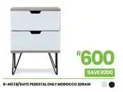 Morocco 2draw b/suite pedestal only 8-461