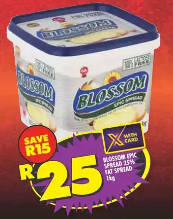 Shoprite BLOSSOM EPIC SPREAD 25% FAT SPREAD 1kg offer