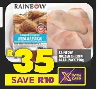 Shoprite RAINBOW FROZEN CHICKEN BRAAI PACK 750g offer
