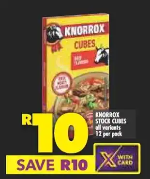 Shoprite KNORROX STOCK CUBES all variants 12 per pack offer