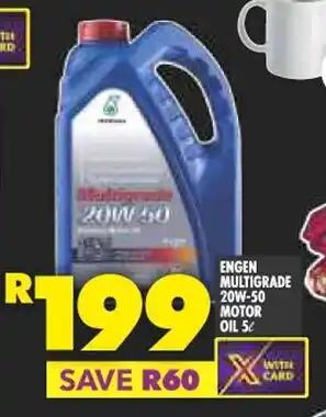 Shoprite ENGEN MULTIGRADE 20W-50 MOTOR OIL 5L offer