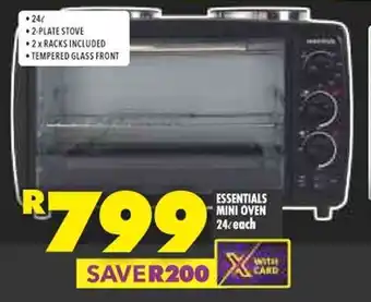 Shoprite ESSENTIALS MINI OVEN 24L offer