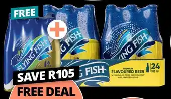 Checkers Buy 24x330ml Flying Fish Premium Lemon Flavoured Beer NRB & Get 6x330ml Flying Fish Premium Dry Apple Flavoured Beer NRB FREE offer