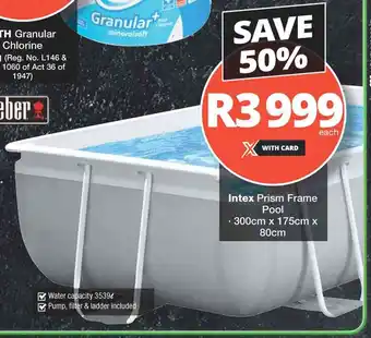 Checkers Hyper Intex Prism Frame Pool offer