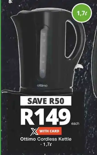 Checkers Hyper Ottimo Cordless Kettle 1,7L offer