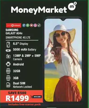 Checkers Hyper SAMSUNG GALAXY A04e SMARTPHONE 4G LTE offer