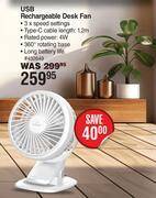 Dis-Chem Dquip usb rechargeable desk fan offer