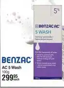 Benzac ac 5 wash-100g each