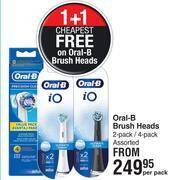 Oral-b brush heads (2 pack/4 pack) assorted-per pack offer at Dis-Chem