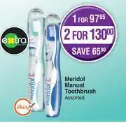 Dis-Chem Meridol manual toothbrush assorted-each offer
